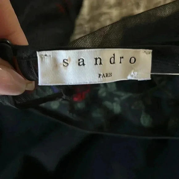 Sandro Paris Crew Neck Mini Floral and Bird Embroidered - Picture 11 of 11